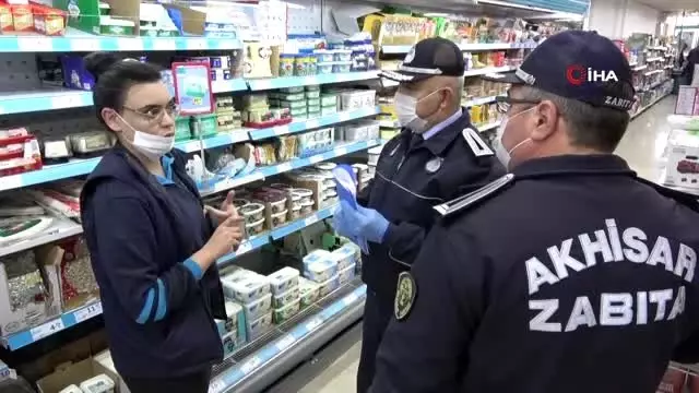 Akhisar'da market, ganyan ve kargo işletmeleri denetlendi