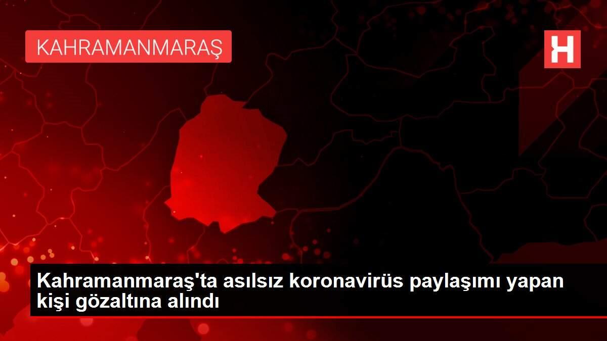Kahramanmaraş'ta asılsız koronavirüs paylaşımı yapan kişi gözaltına alındı Kahramanmaraş'ta asılsız koronavirüs paylaşımı yapan kişi gözaltına alındı
