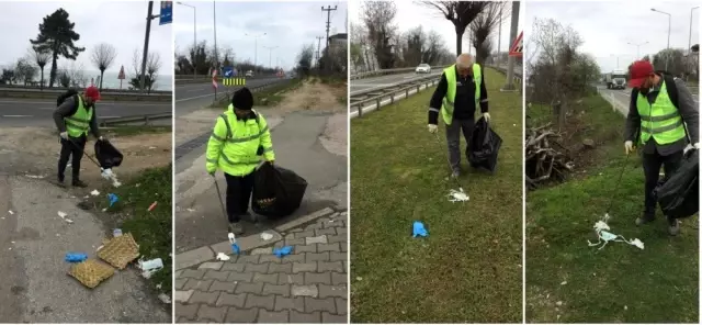 Belediye maske ve eldiven kullanan vatandaşları uyardı: Sokağa değil çöpe atın Belediye maske ve eldiven kullanan vatandaşları uyardı: Sokağa değil çöpe atın