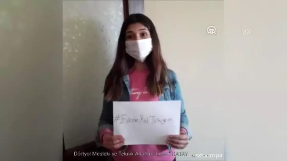 Üç ülkeden öğrenciler ’evde kal’ çağrısına destek oldu