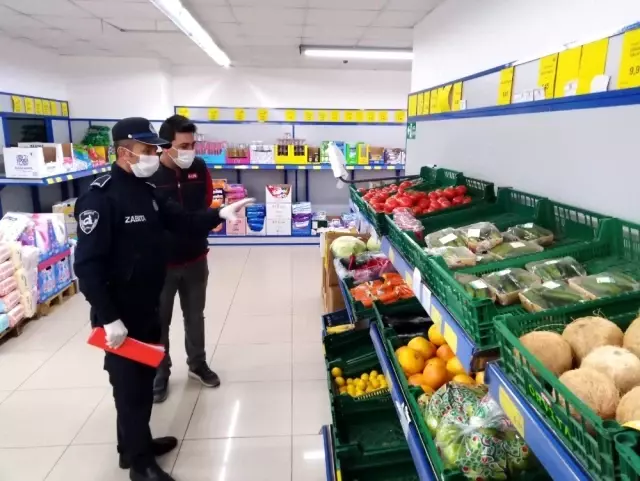 Zabıta ekipleri marketleri denetledi Zabıta ekipleri marketleri denetledi