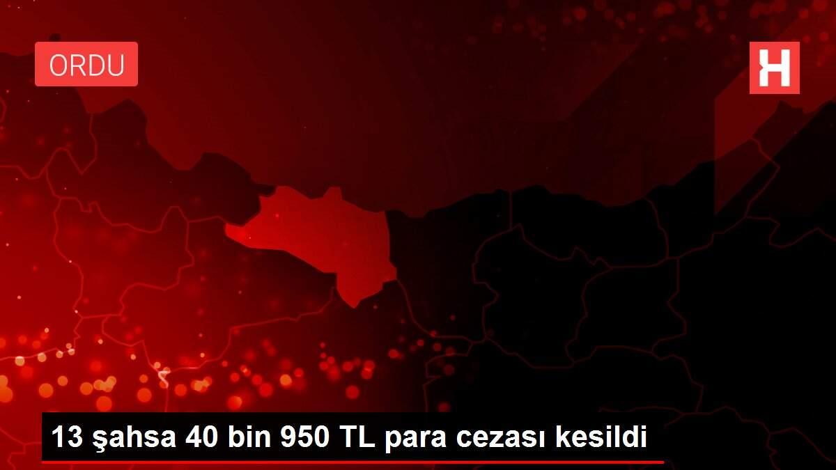 13 şahsa 40 bin 950 TL para cezası kesildi