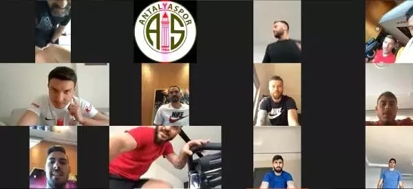 Antalyaspor'dan e-antrenman Antalyaspor'dan e-antrenman