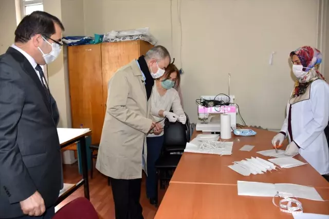 Artvin'de maske üretimine başlandı Artvin'de maske üretimine başlandı