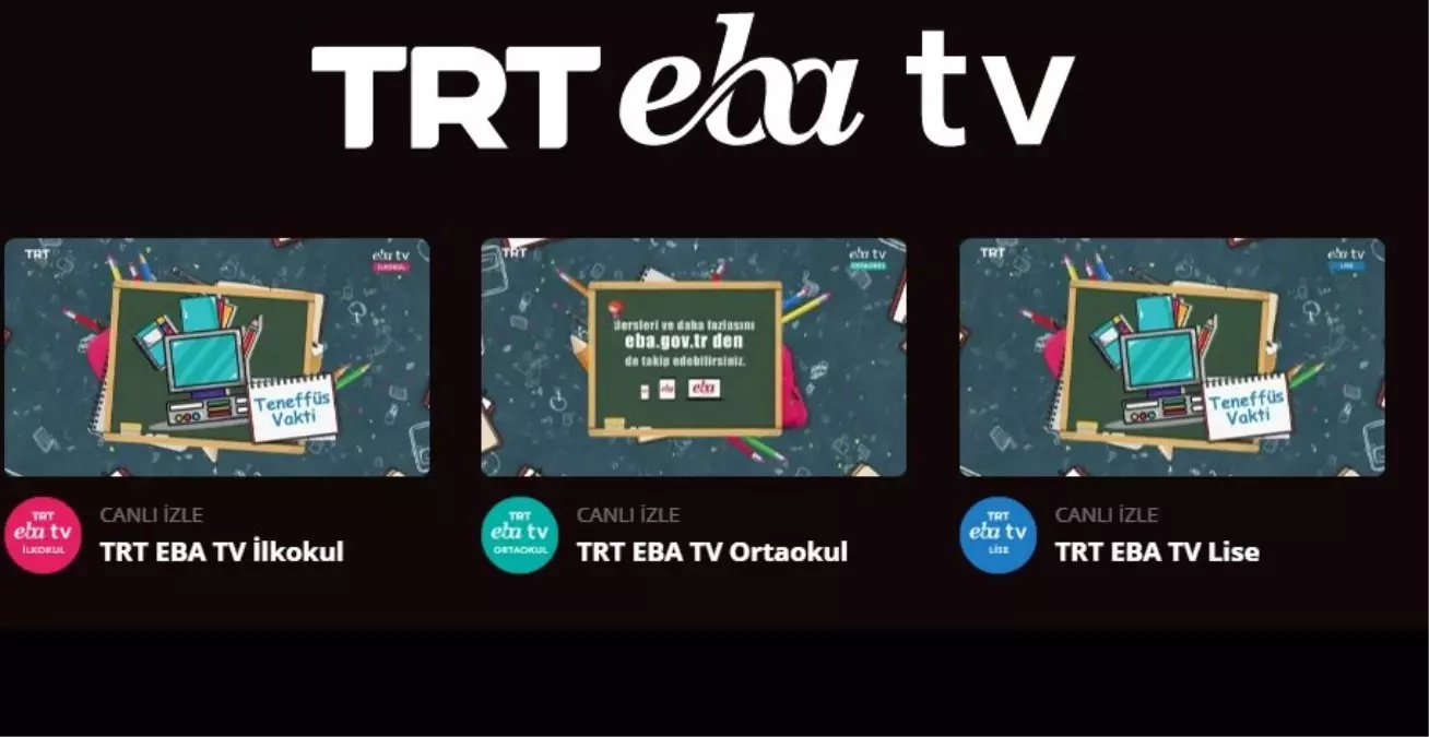 EBA TV ders programı nedir? EBA TV'de bugün hangi dersler var? EBA TV haftalık ders programı nedir? EBA TV ders programı listesi. İLK, Orta ve Lise!
