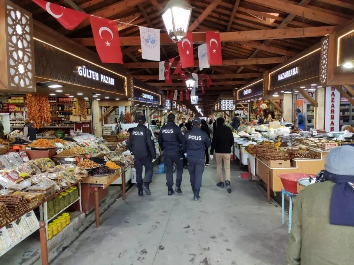 Elazığ Kapalı Çarşı'da korona virüs tedbirleri