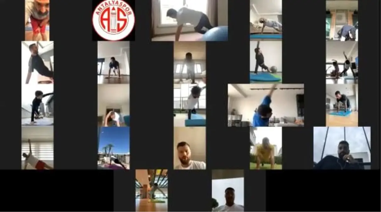 FTA Antalyasporlu futbolcular telekonferans ile antrenmanda