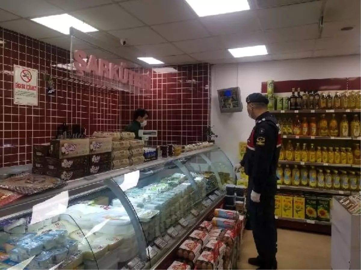 jandarmadan marketlerde koronavirüs denetimi