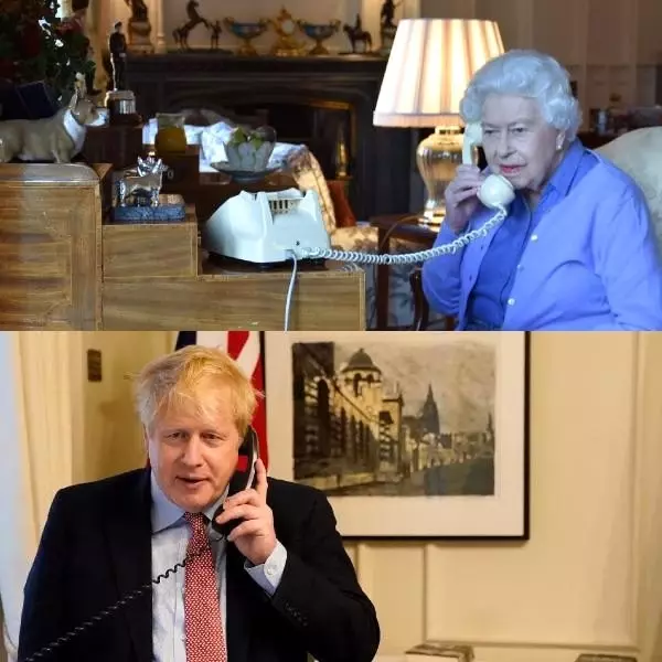 Sağlık durumu merak edilen Kraliçe Elizabeth'in Başbakan'la görüştüğü anlar yayınlandı