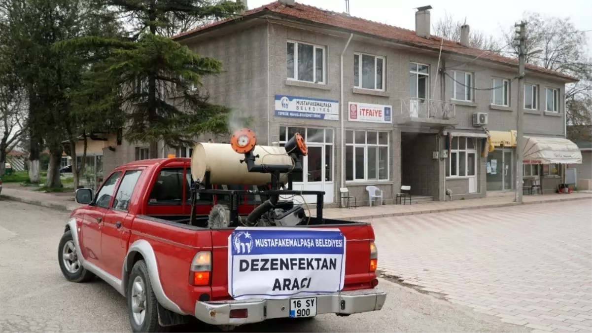 Mustafakemalpaşa'da kırsal mahalleler dezenfekte ediliyor