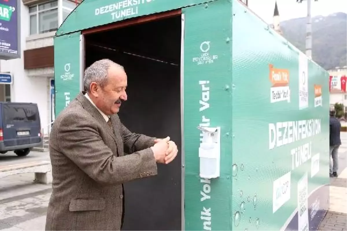 Ordu'da koronavirüse karşı 'dezenfeksiyon tüneli'