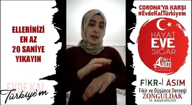 (Özel) Korona virüs önlemleri için işaret diliyle video çektiler (Özel) Korona virüs önlemleri için işaret diliyle video çektiler