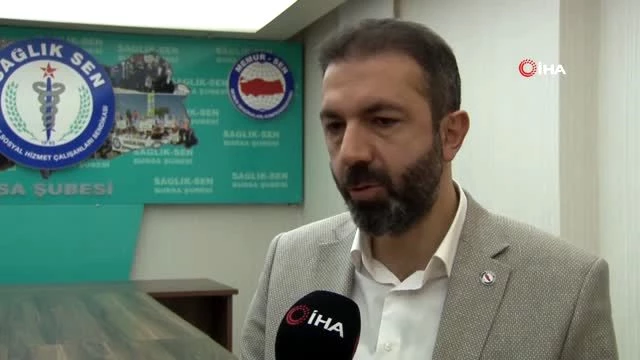 Sağlık-Sen Bursa Şube Başkanı Gökhan Yünkül: "Sağlık çalışanlarının bugün itibariyle yapmış...