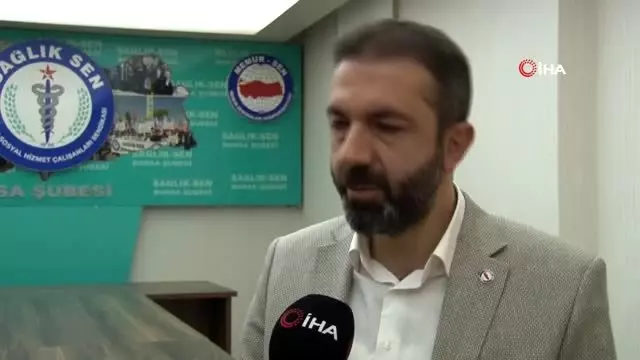 Sağlık-Sen Bursa Şube Başkanı Gökhan Yünkül: 'Sağlık çalışanlarının bugün itibariyle yapmış... Sağlık-Sen Bursa Şube Başkanı Gökhan Yünkül: 'Sağlık çalışanlarının bugün itibariyle yapmış...