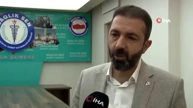 Sağlık-Sen Bursa Şube Başkanı Gökhan Yünkül: 'Sağlık çalışanlarının bugün itibariyle yapmış... Sağlık-Sen Bursa Şube Başkanı Gökhan Yünkül: 'Sağlık çalışanlarının bugün itibariyle yapmış...