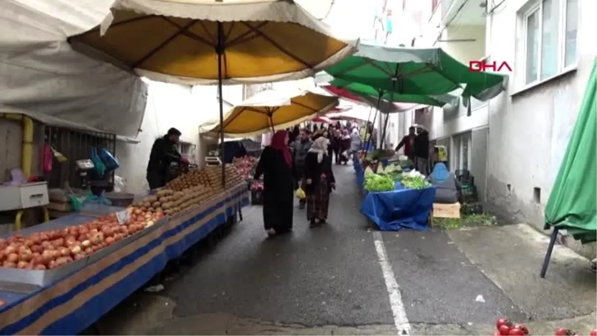 Trabzon’da pazarda koronavirüs tedbirleri uygulanıyor