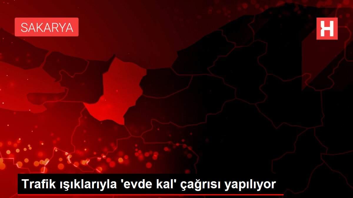 Trafik ışıklarıyla 'evde kal' çağrısı yapılıyor