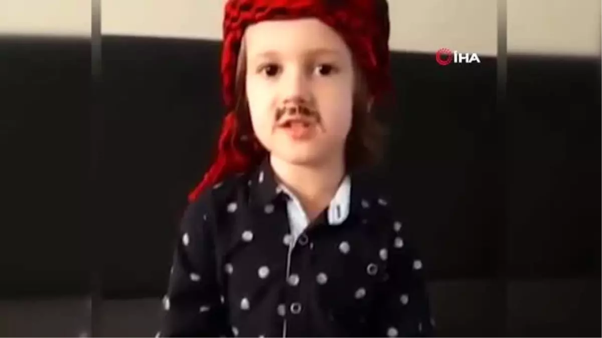 Yaşlı insan kılığına bürünen miniklerden ’Evde kal Türkiye’ çağrısı