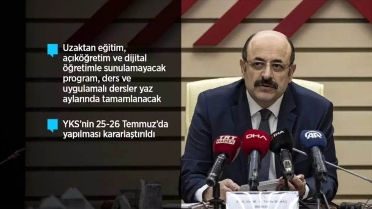 YÖK Başkanı: 'Üniversitelerde bahar döneminde yüz yüze eğitim yapılmayacak