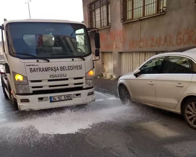 Bayrampaşa'da korona virüs temizliği Bayrampaşa'da korona virüs temizliği