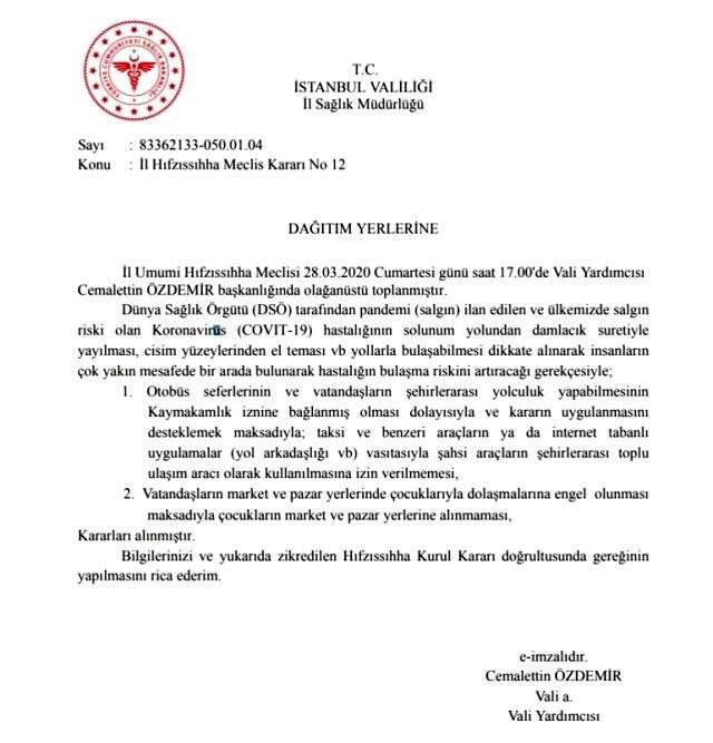 İstanbul'da koronavirüs tedbirleri kapsamında yeni yasaklar geldi İstanbul'da koronavirüs tedbirleri kapsamında yeni yasaklar geldi