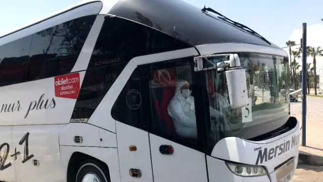 KKTC'den gelen 141 vatandaş karantinaya alınmak üzere Karaman'a gönderildi