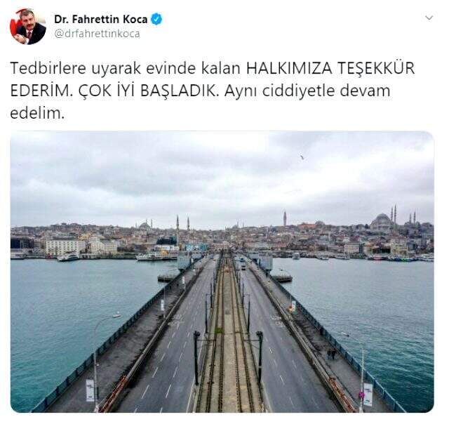 Fahrettin Koca bu fotoğrafı paylaştı ve halka teşekkür etti: Çok iyi başladık, devam edelim