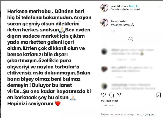 Levent Dörter'den yeni paylaşım: Levent Dörter'den yeni paylaşım: