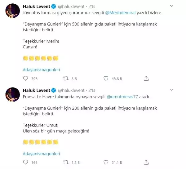 Sanat ve spor camiasından ihtiyaç sahipleri için düzenlenen kampanyaya destek Sanat ve spor camiasından ihtiyaç sahipleri için düzenlenen kampanyaya destek