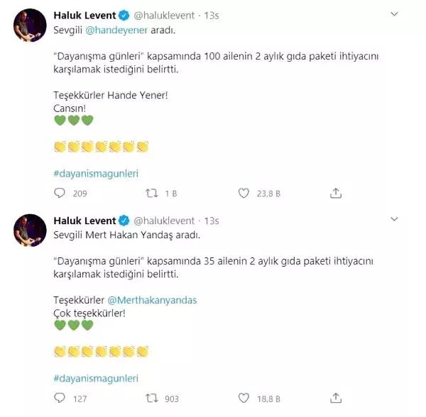 Sanat ve spor camiasından ihtiyaç sahipleri için düzenlenen kampanyaya destek Sanat ve spor camiasından ihtiyaç sahipleri için düzenlenen kampanyaya destek