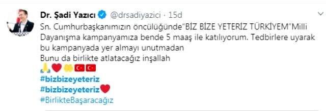 Cumhurbaşkanı Erdoğan'ın başlattığı 'Biz bize yeteriz Türkiyem' kampanyası sosyal medyada gündem oldu Cumhurbaşkanı Erdoğan'ın başlattığı 'Biz bize yeteriz Türkiyem' kampanyası sosyal medyada gündem oldu