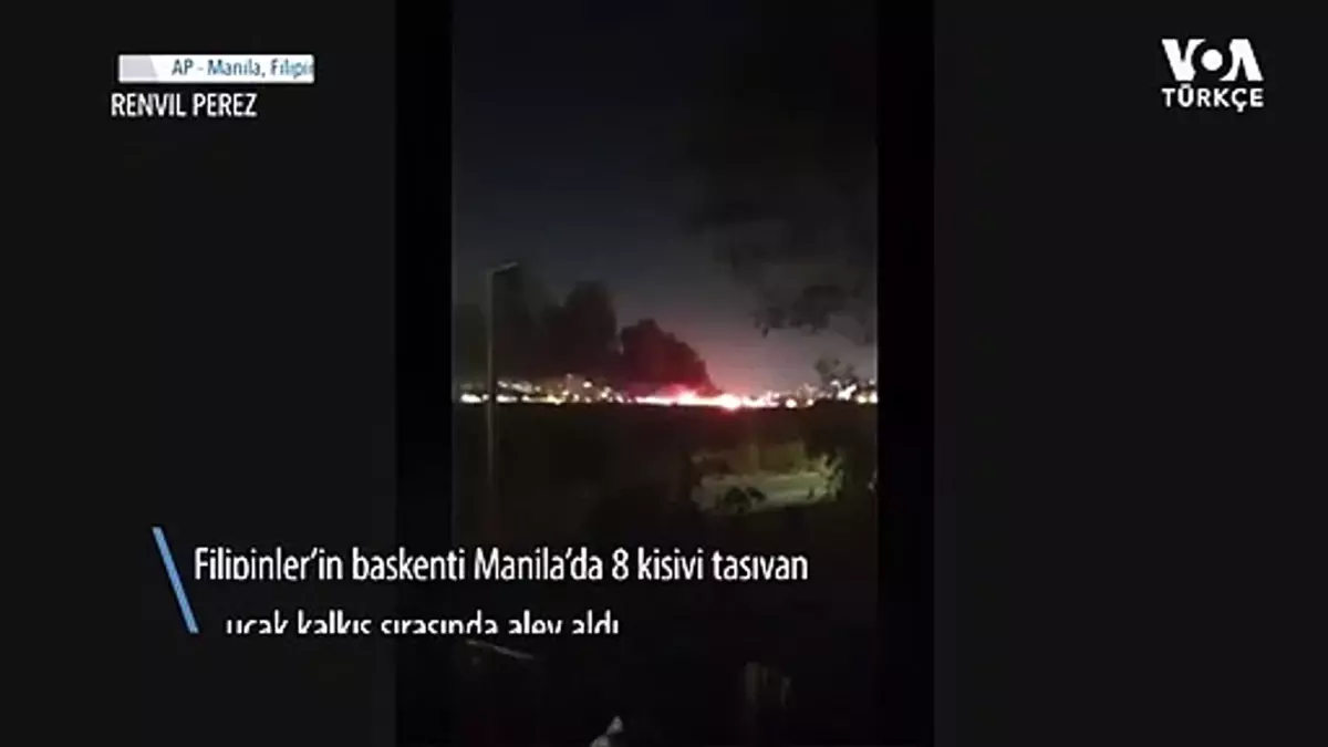 Filipinler'de Kalkışta Alev Alan Uçak Düştü