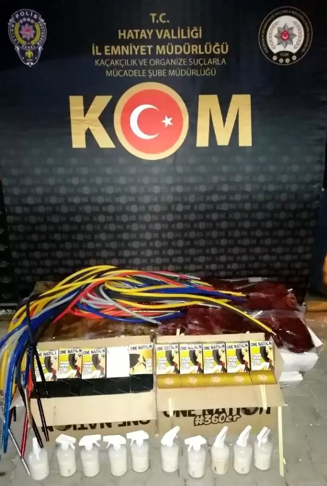 Hatay'da kaçak nargile tütünü operasyonu