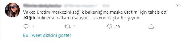 Kiğılı'nın internet sitesinden market ürünleri satması sosyal medyada alay konusu oldu Kiğılı'nın internet sitesinden market ürünleri satması sosyal medyada alay konusu oldu