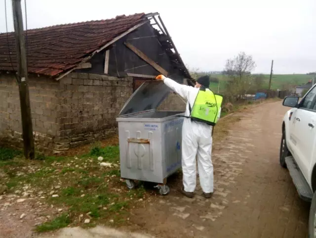 Köyler de dezenfekte ediliyor