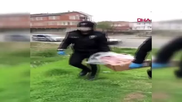 SULTANBEYLİ'DE POLİS SOKAK KÖPEKLERİNİ BESLEDİ SULTANBEYLİ'DE POLİS SOKAK KÖPEKLERİNİ BESLEDİ