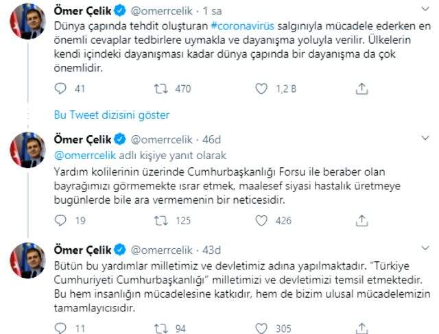 AK Parti Sözcüsü Ömer Çelik'ten 'yardım kolisi' tepkisi: Siyasi hastalık