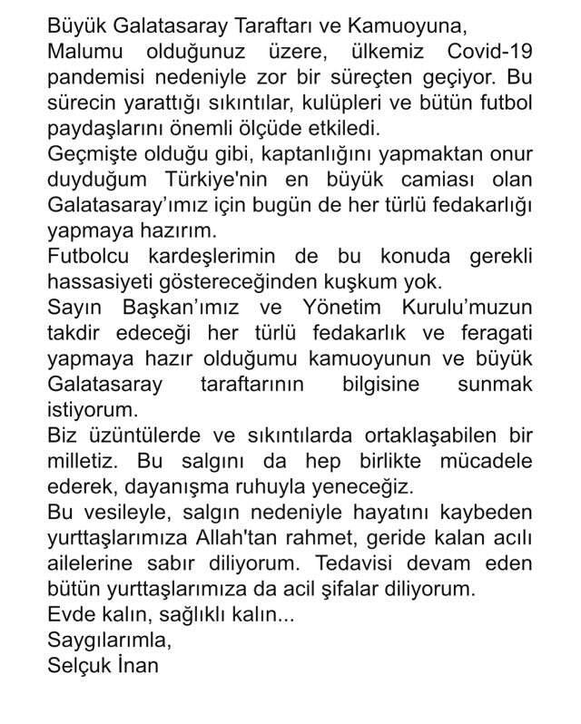 Selçuk İnan: Her türlü fedakarlığa hazırım Selçuk İnan: Her türlü fedakarlığa hazırım