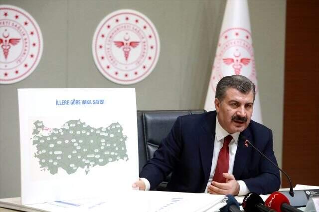 Son Dakika: Sağlık Bakanı Koca, Türkiye'deki koronavirüs vaka sayıları gösteren haritayı paylaştı Son Dakika: Sağlık Bakanı Koca, Türkiye'deki koronavirüs vaka sayıları gösteren haritayı paylaştı