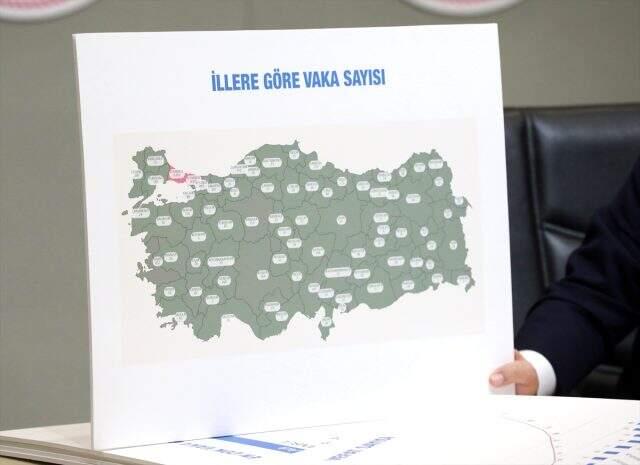 Son Dakika: Sağlık Bakanı Koca, Türkiye'deki koronavirüs vaka sayıları gösteren haritayı paylaştı Son Dakika: Sağlık Bakanı Koca, Türkiye'deki koronavirüs vaka sayıları gösteren haritayı paylaştı