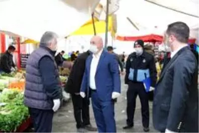 Başkan Bıyık'tan pazarda korona virüs denetimi