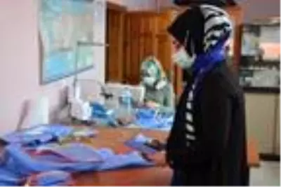 Gümüşhane'de maske üretim seferberliği Gümüşhane'de maske üretim seferberliği