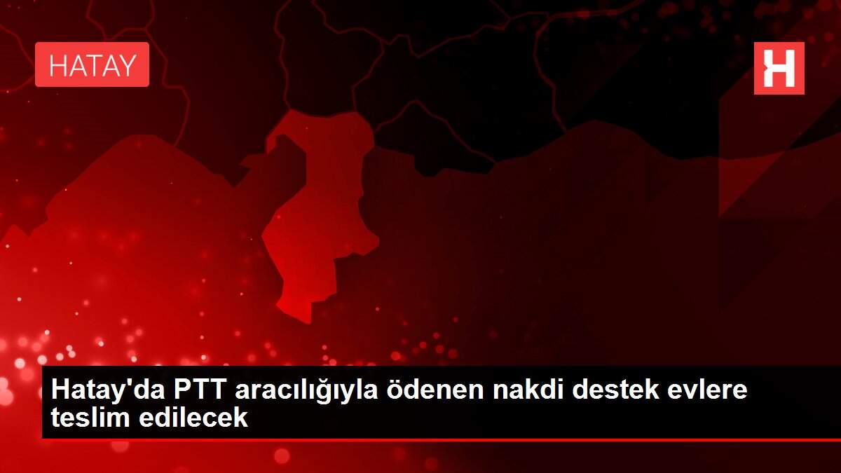Hatay'da PTT aracılığıyla ödenen nakdi destek evlere teslim edilecek