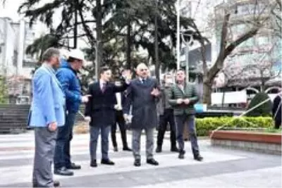 Trabzon'un şehir merkezindeki cephe sağlıklaştırma çalışmaları sürüyor Trabzon'un şehir merkezindeki cephe sağlıklaştırma çalışmaları sürüyor