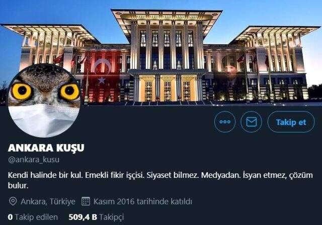 Twitter'da 'Ankara Kuşu' hesabını yöneten kişi FETÖ'den gözaltına alındı