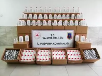 Yalova'da 2 ton 874 kilogram sahte dezenfektan ele geçirildi
