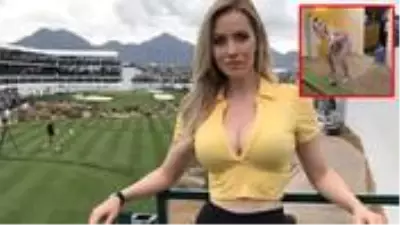ABD’li golfçü Paige Spiranac’ın göğüs vuruşu olay oldu