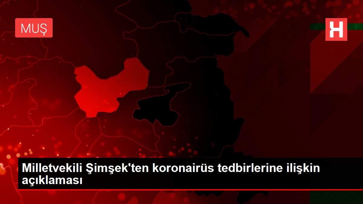 Milletvekili Şimşek'ten koronairüs tedbirlerine ilişkin açıklaması Milletvekili Şimşek'ten koronairüs tedbirlerine ilişkin açıklaması