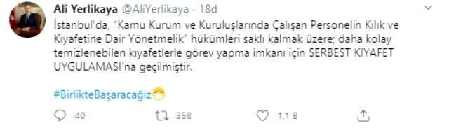 Son Dakika: İstanbul'da kamu çalışanları için serbest kıyafet uygulamasına geçildi Son Dakika: İstanbul'da kamu çalışanları için serbest kıyafet uygulamasına geçildi