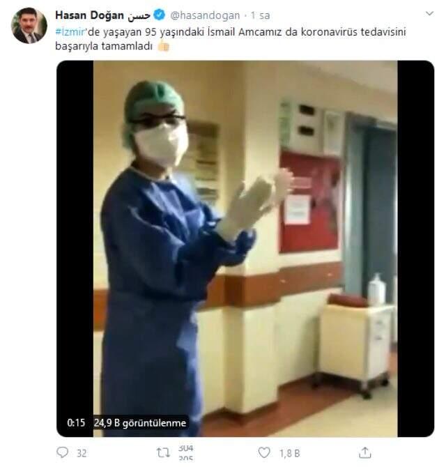 95 yaşında koronavirüsü yendi, hastaneden oynayarak çıktı 95 yaşında koronavirüsü yendi, hastaneden oynayarak çıktı